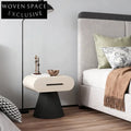 Elegant Nordic Style Wood Bedroom Nightstand with Drawer, Durable Home Storage Cabinet
