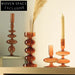 Elegant Nordic Transparent Brown Glass Candelabrum for Home and Restaurant Decor