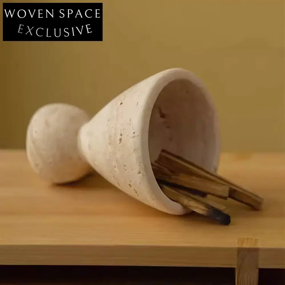 Elegant Nordic Travertine Gourd Shaped Entryway Table Top Art Decor