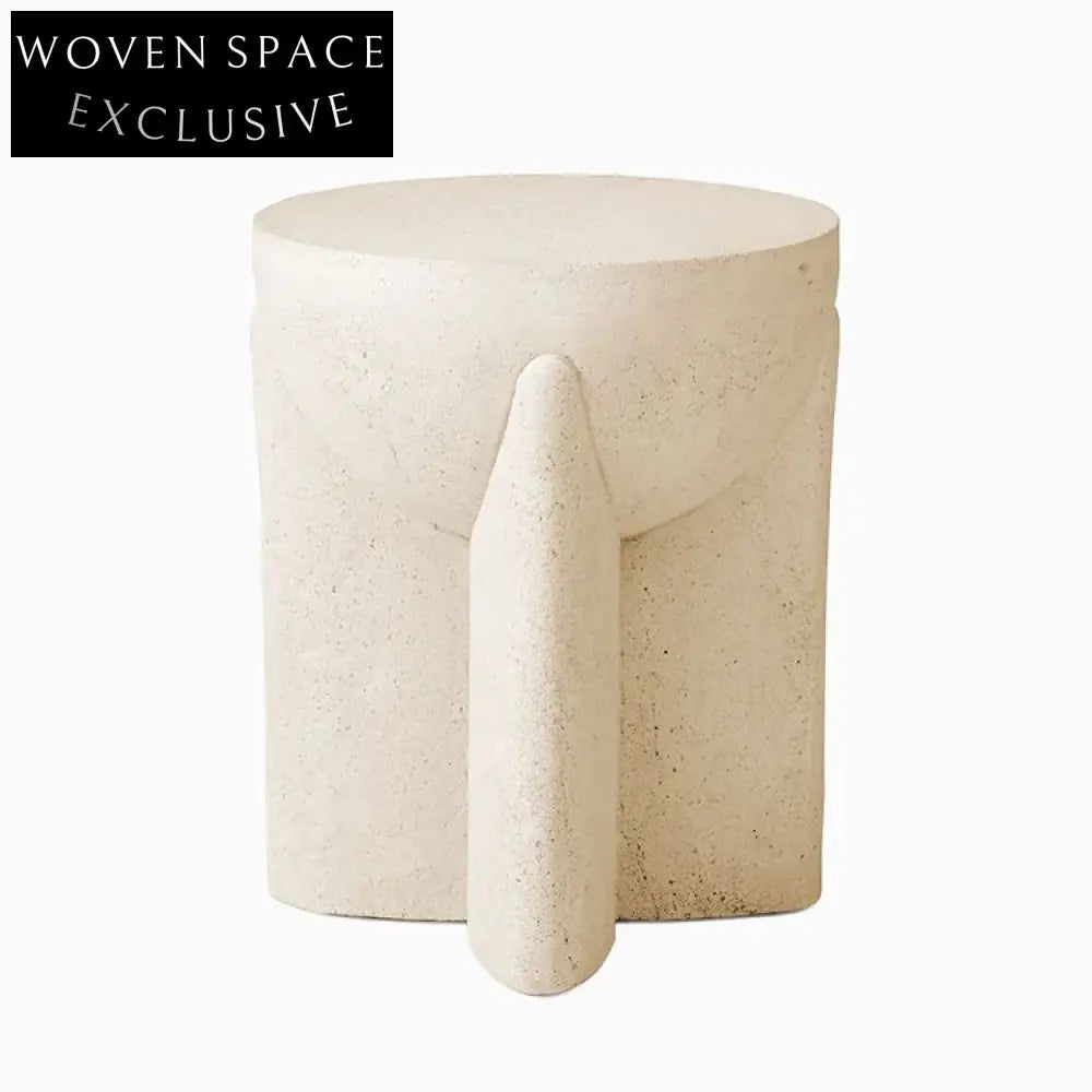 Elegant Nordic Travertine Round Stone Coffee Table for Modern Living Rooms