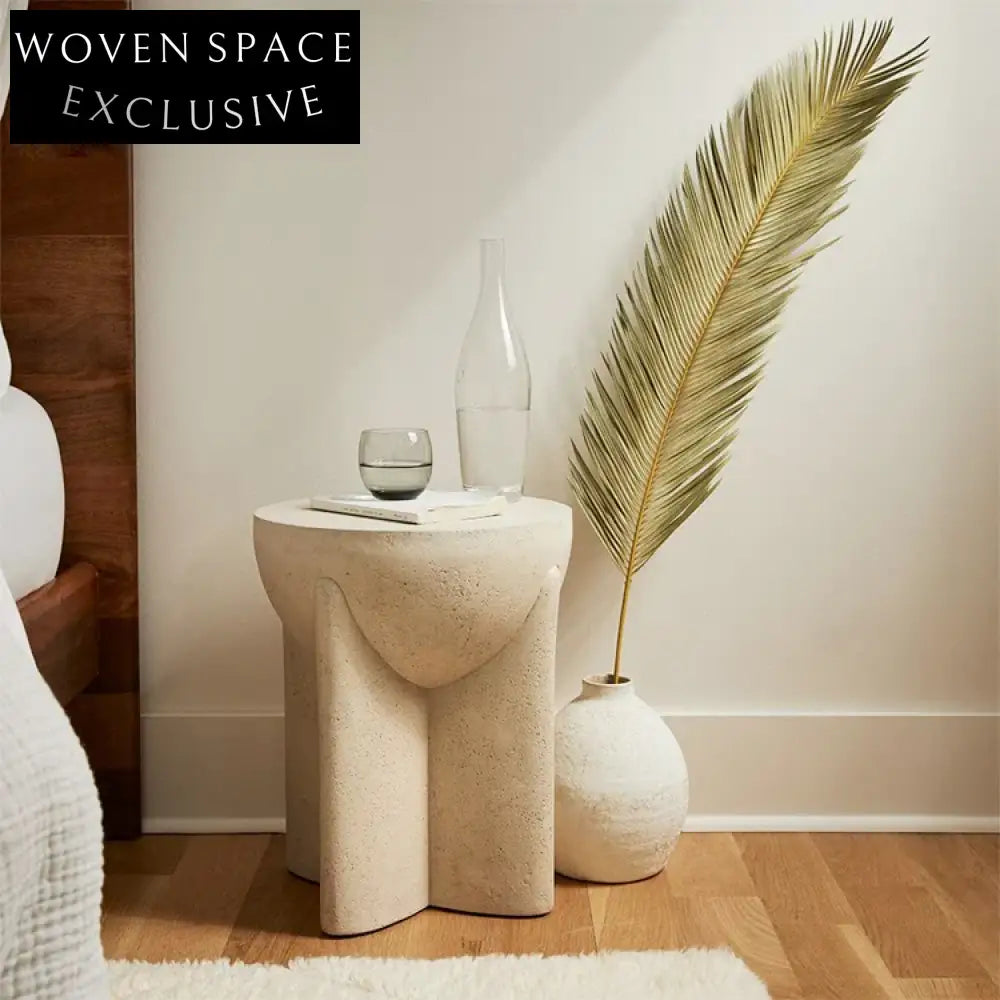 Elegant Nordic Travertine Round Stone Coffee Table for Modern Living Rooms