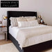 Elegant Nordic Upholstered King Queen Bed Frame with Tall Headboard for Bedroom