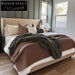 Elegant Nordic Upholstered King Queen Bed Frame with Tall Headboard for Bedroom