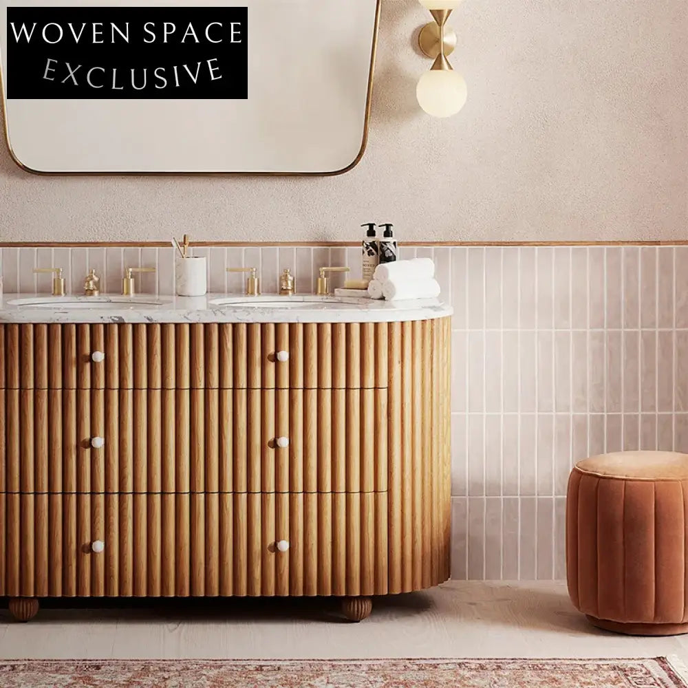 Elegant Nordic Velvet Fabric Wooden Frame Modern Ottoman Footrest