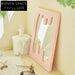 Elegant Nordic Wave Full Length Standing Mirror - Modern Wooden Frame Decor