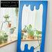 Elegant Nordic Wave Full Length Standing Mirror - Modern Wooden Frame Decor