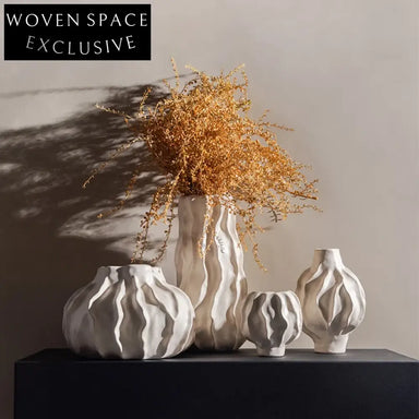 Elegant Nordic White Ceramic Flower Vase for Modern Home Decor Accents