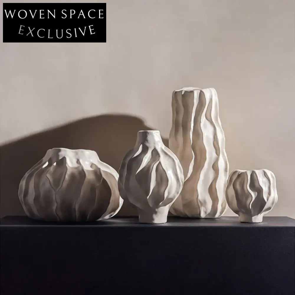 Elegant Nordic White Ceramic Flower Vase for Modern Home Decor Accents