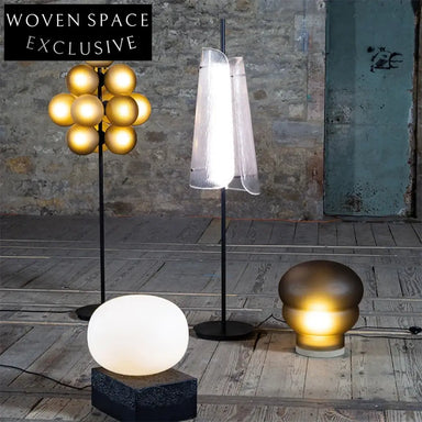 Elegant Nordic White Glass Grape Design Floor Lamp for Modern Living Rooms