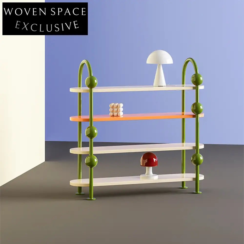 Elegant Nordic Wooden Storage Cabinet with Metal Legs, Multi-Layered for Home