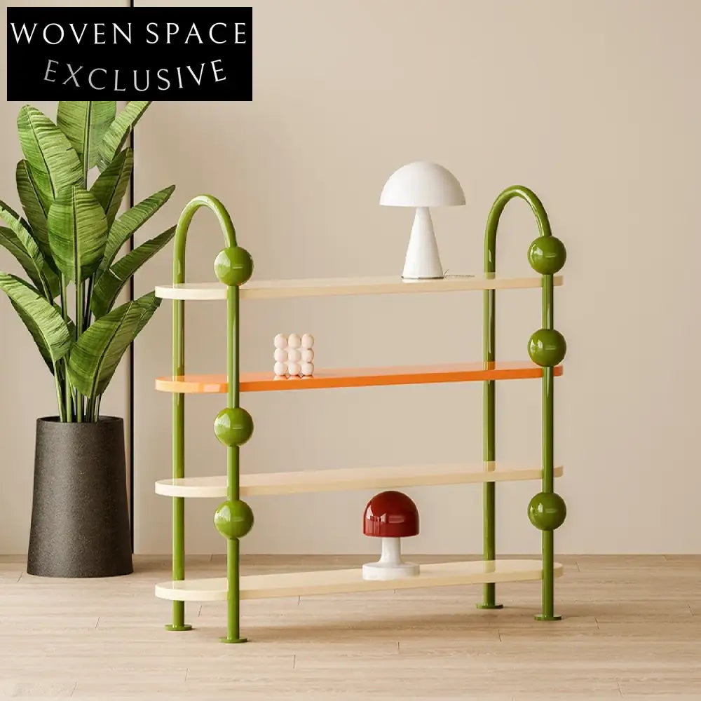 Elegant Nordic Wooden Storage Cabinet with Metal Legs, Multi-Layered for Home