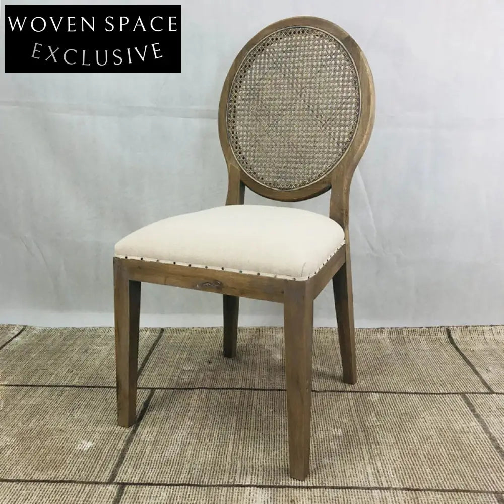 Elegant French Louis XV Oak Dining Chair - Cane Back Antique Style