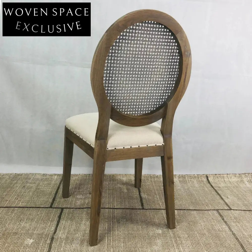Elegant French Louis XV Oak Dining Chair - Cane Back Antique Style