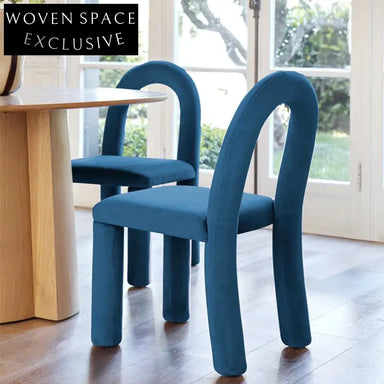 Elegant Oak Wood Frame Fabric Upholstered Dining Chair for Modern Spaces