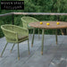 Elegant Outdoor Aluminum Rope Dining Chair for Patio, Garden, and Cafe