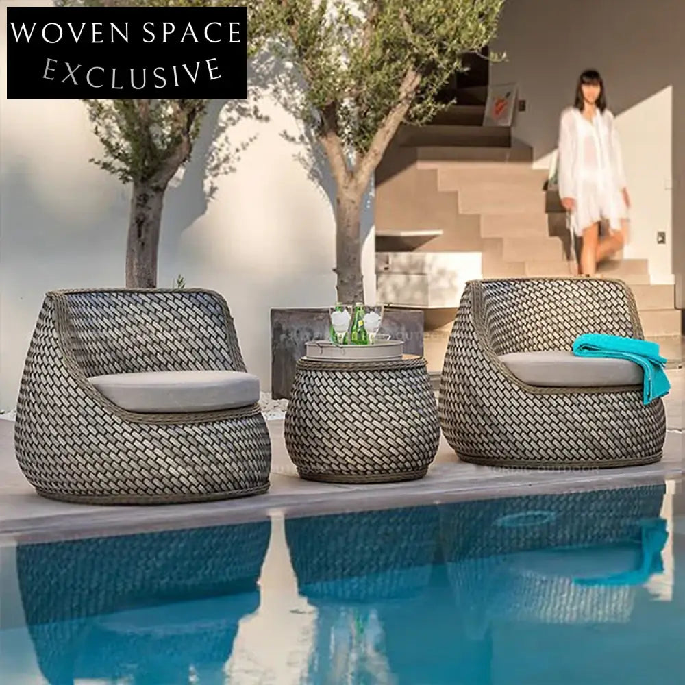 Elegant Outdoor Rattan Patio Sofa Chair Set for Cozy Garden & Deck Living