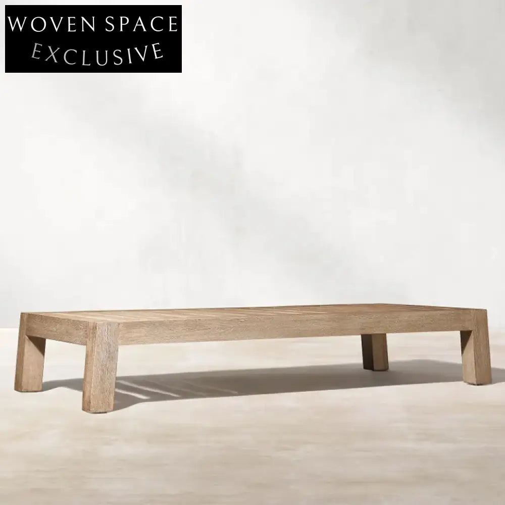 Elegant Outdoor Teak Aluminum Sectional Sofa with Soft Cushions, Patio Sofa