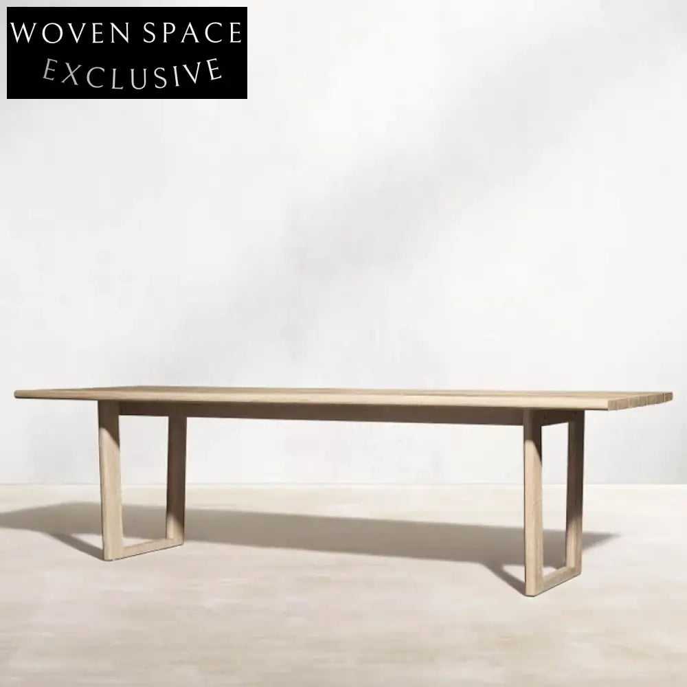 Elegant Outdoor Teak Dining Set with Rattan Chairs, Weather-Resistant Patio Table