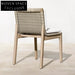 Elegant Outdoor Teak Dining Set with Rattan Chairs, Weather-Resistant Patio Table