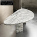 Elegant Oval Marble Dining Table for Modern Homes, Kitchens, and Restaurants