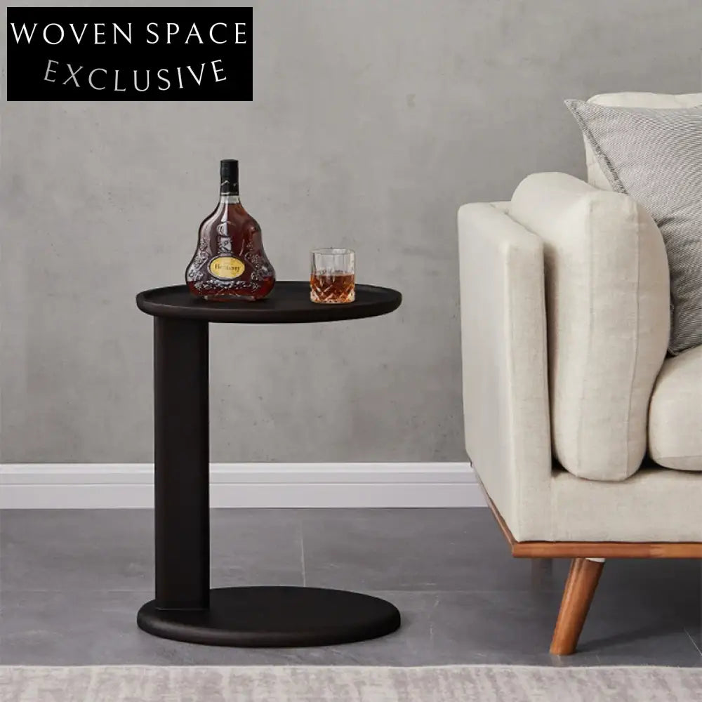 Elegant Oval Solid Ash Wood Coffee Table - Living Room Sofa Side Table