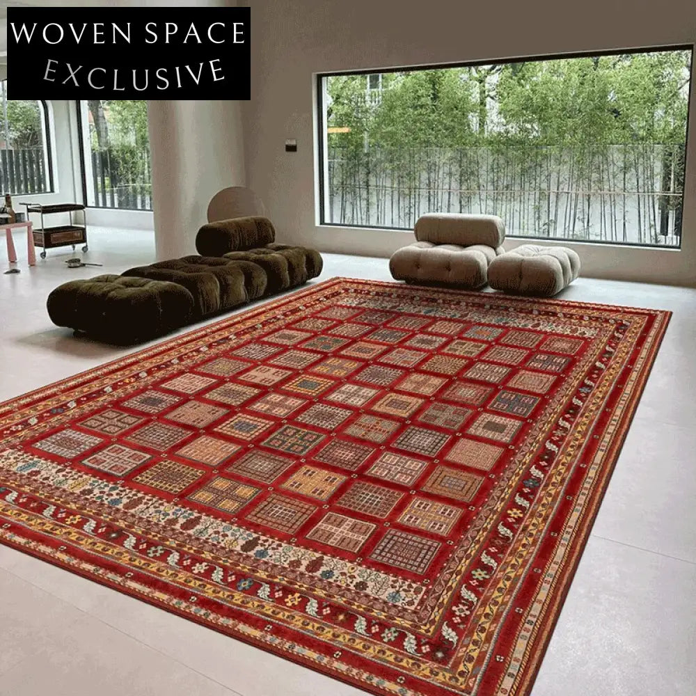 Elegant Persian Moroccan Inspired Machine Washable Area Rug for Living Room