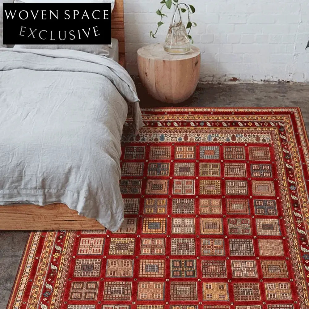 Elegant Persian Moroccan Inspired Machine Washable Area Rug for Living Room