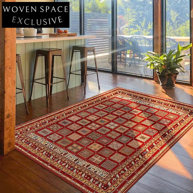 Elegant Persian Moroccan Inspired Machine Washable Area Rug for Living Room