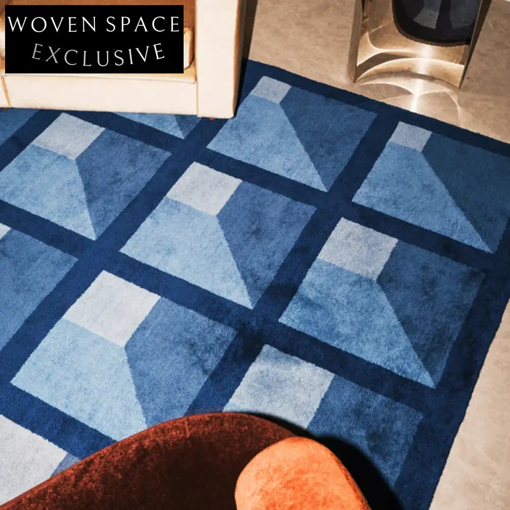 Elegant Persian-Style Hand-Tufted Modern Geometric Polyester Fiber Area Rug