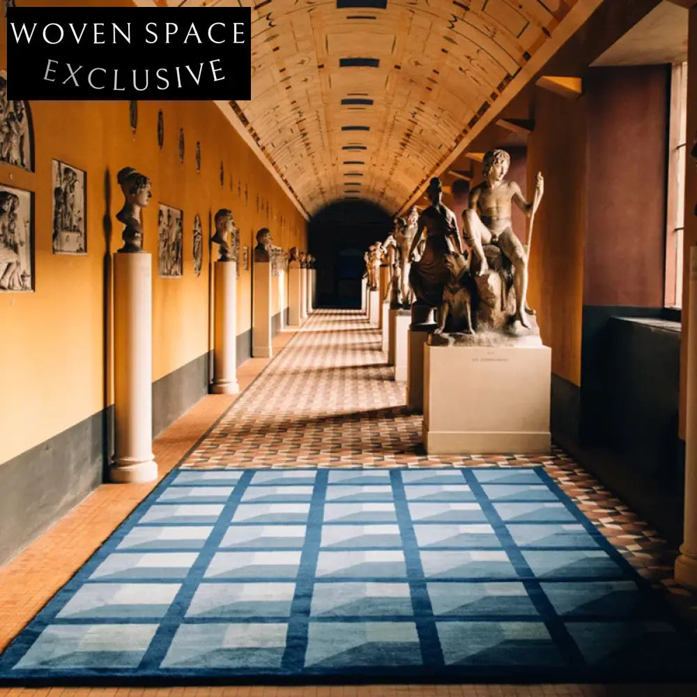 Elegant Persian-Style Hand-Tufted Modern Geometric Polyester Fiber Area Rug