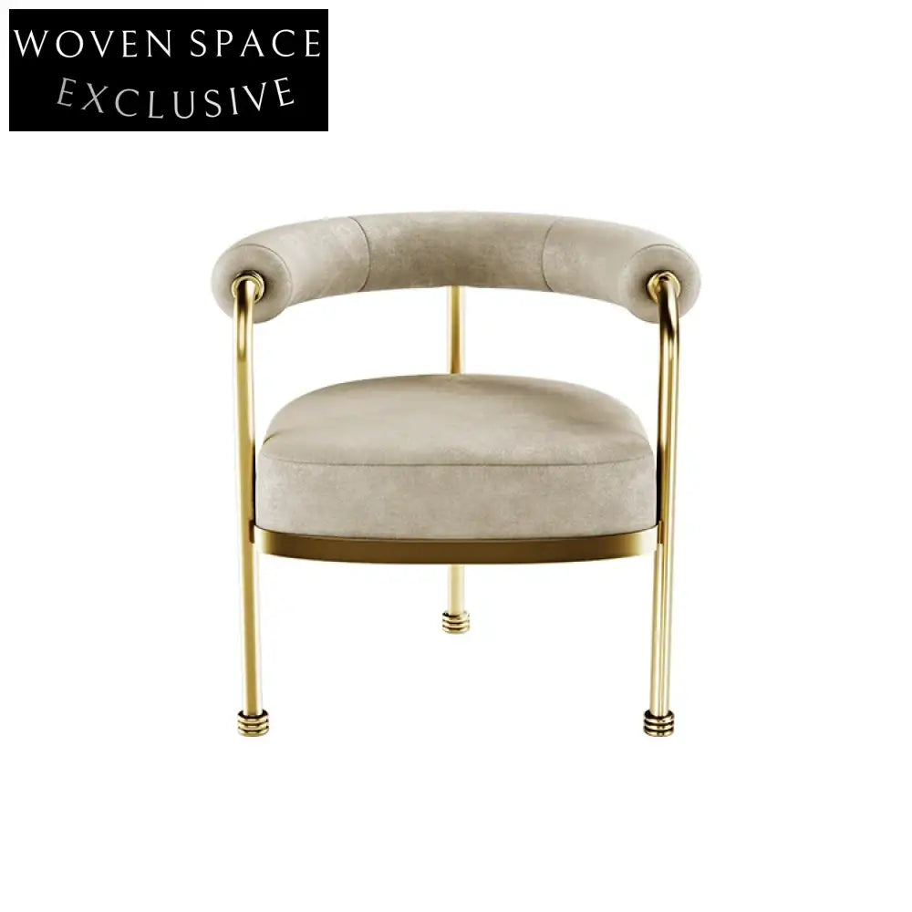Elegant Pink Velvet Dining Chair with Gold Legs and Comfortable Armrests