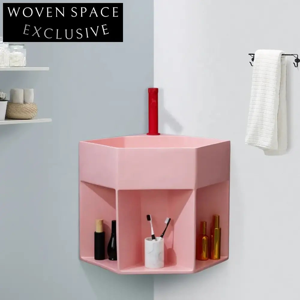 Elegant Pink Wall-Hung Solid Surface Basin | Modern Artificial Stone Bathroom Sink