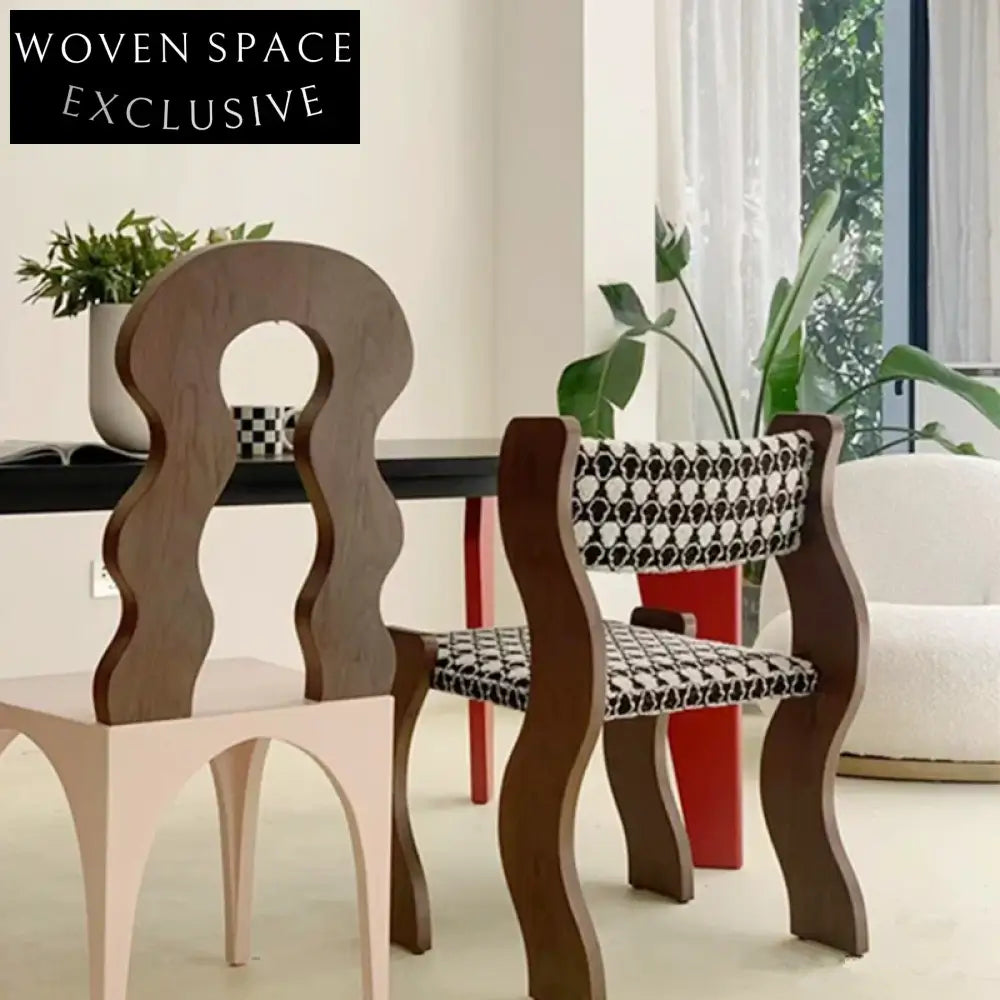 Elegant Plywood Wave Back Dining Chair for Restaurants & Home Luxury Seating