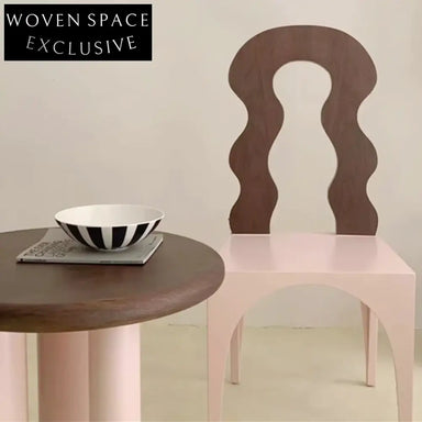 Elegant Plywood Wave Back Dining Chair for Restaurants & Home Luxury Seating