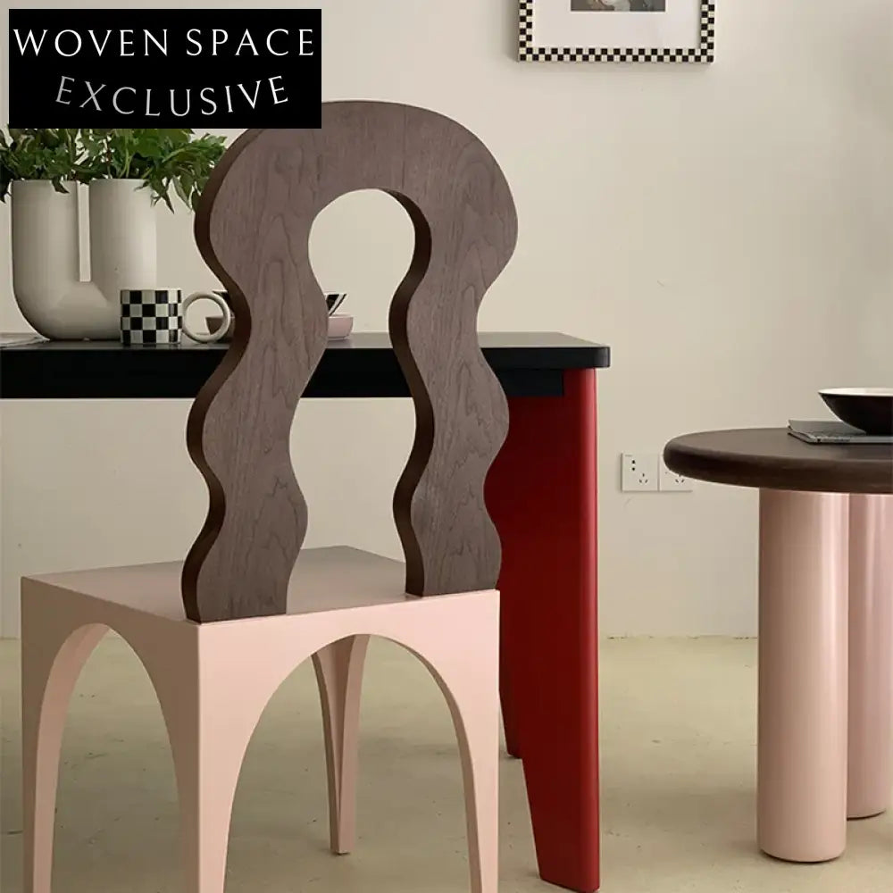 Elegant Plywood Wave Back Dining Chair for Restaurants & Home Luxury Seating