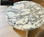 Elegant Round Marble Coffee Table with Calacatta Viola Stone Top