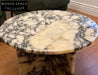 Elegant Round Marble Coffee Table with Calacatta Viola Stone Top