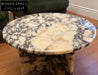 Elegant Round Marble Coffee Table with Calacatta Viola Stone Top