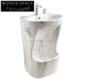 Elegant Porcelain Pedestal Wash Basin for Wudu Rituals Bathroom Sink