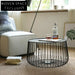 Elegant Pumpkin Shaped Metal Wire Round Accent Coffee Table for Modern Homes