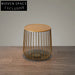 Elegant Pumpkin Shaped Metal Wire Round Accent Coffee Table for Modern Homes