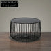 Elegant Pumpkin Shaped Metal Wire Round Accent Coffee Table for Modern Homes