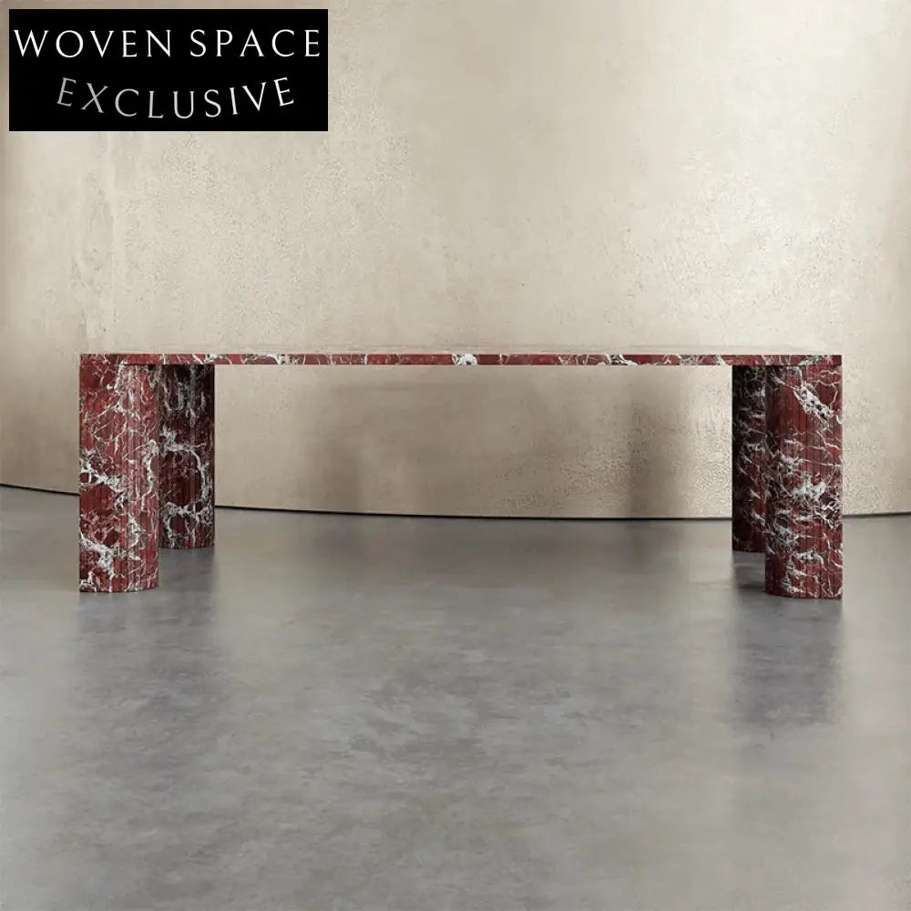 Elegant Rectangle Marble Dining Table for Modern Homes
