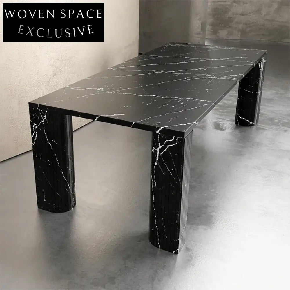 Elegant Rectangle Marble Dining Table for Modern Homes