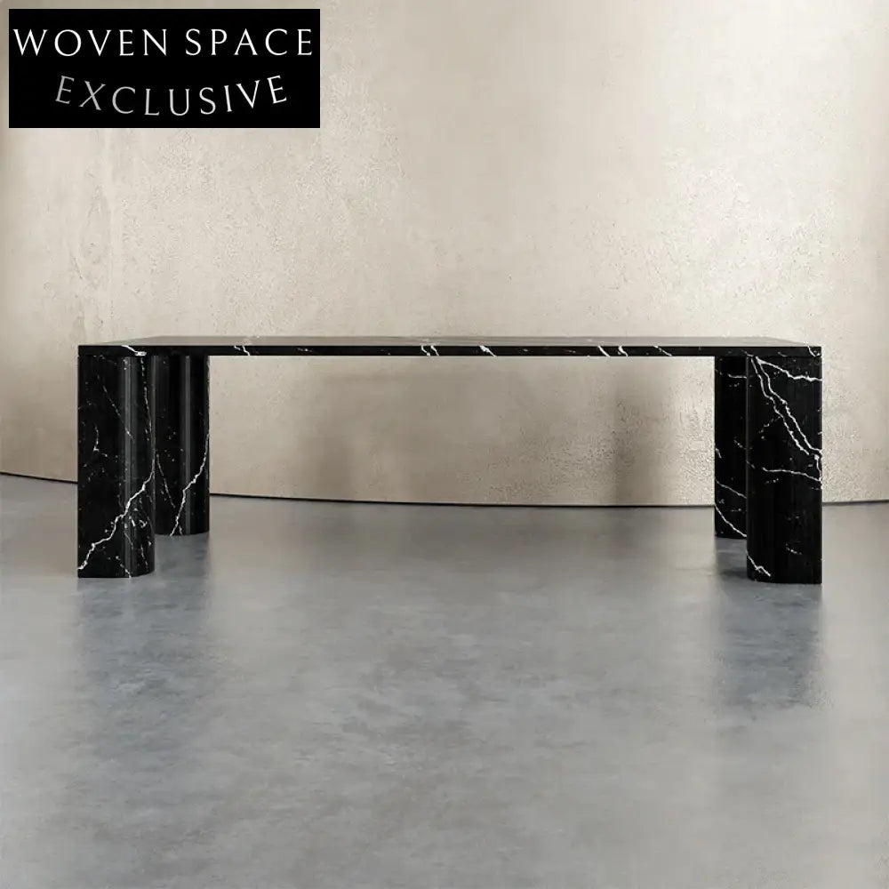 Elegant Rectangle Marble Dining Table for Modern Homes