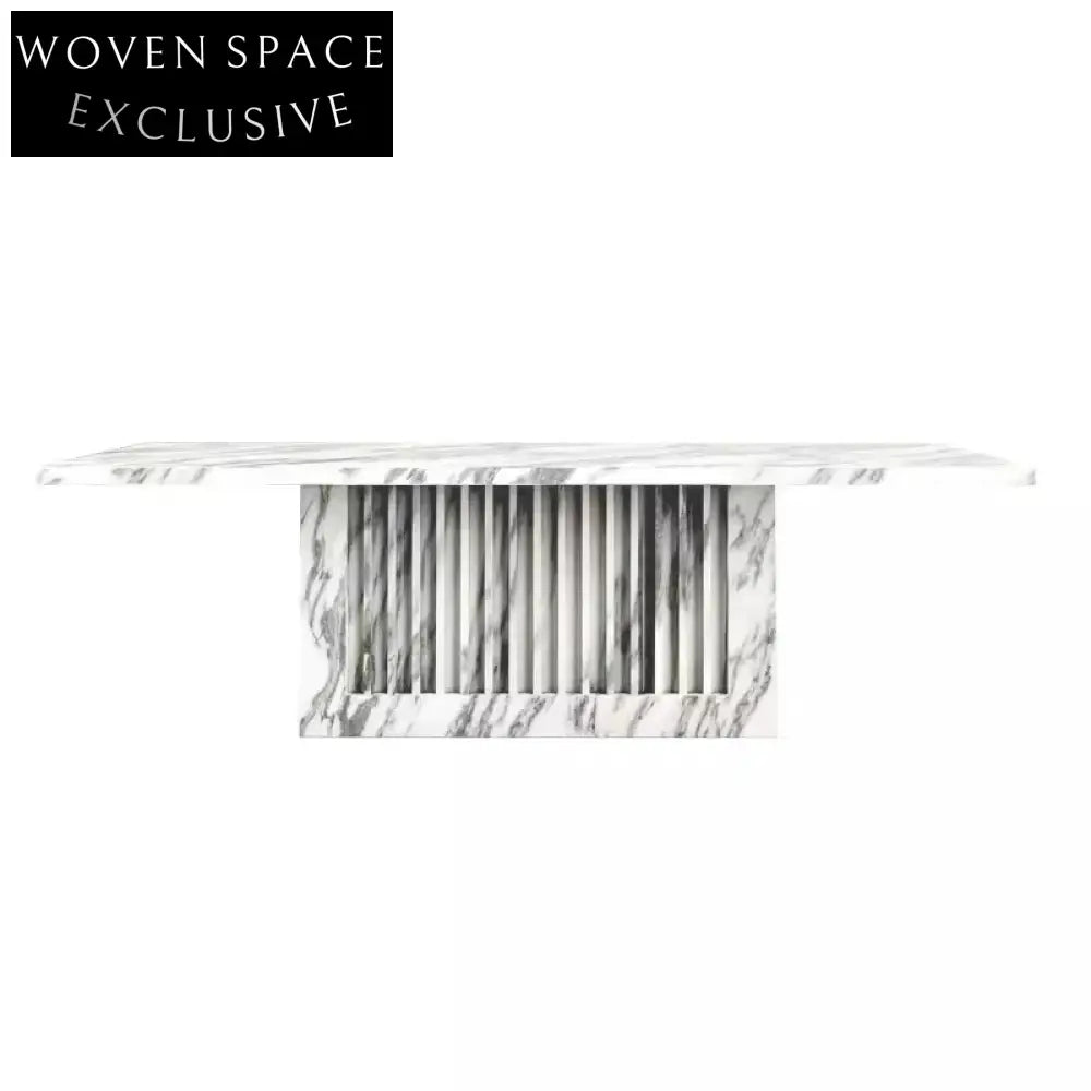Elegant Rectangular Marble Dining Table – Modern Luxury Home Centerpiece