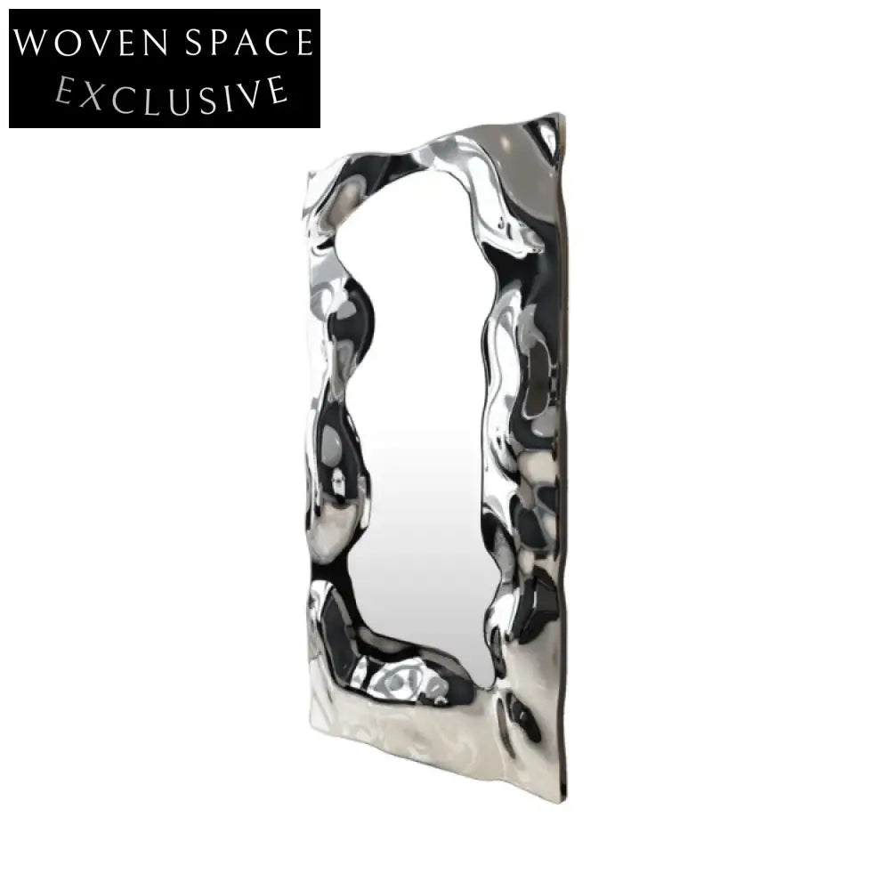 Elegant Rectangular Stainless Steel Modern Nordic Style Decorative Wall Mirror