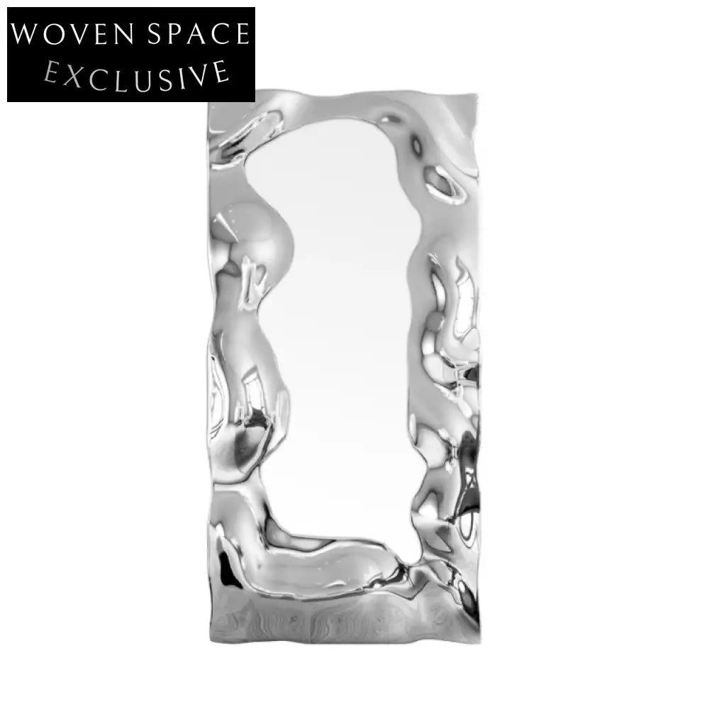 Elegant Rectangular Stainless Steel Modern Nordic Style Decorative Wall Mirror