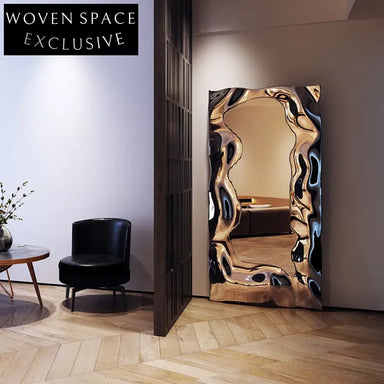 Elegant Rectangular Stainless Steel Modern Nordic Style Decorative Wall Mirror