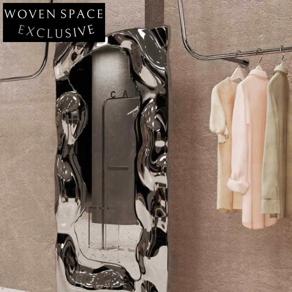 Elegant Rectangular Stainless Steel Modern Nordic Style Decorative Wall Mirror